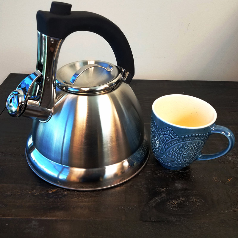 Gibson Mr Coffee 2.4 Qt. Collinsbrook Stainless Steel Whistling Tea